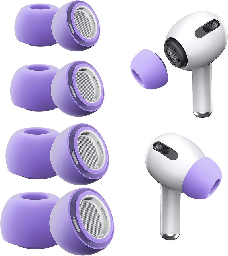 Vsagier 4 Pairs Replacement Ear Tips for AirPods Pro and AirPods Pro 2 with Noise Reduction Hole, Non-Slip Soft Silicone Ear Tips for AirPods Pro and Fit in The Charging Case(XS/S/M/L) - Image 1